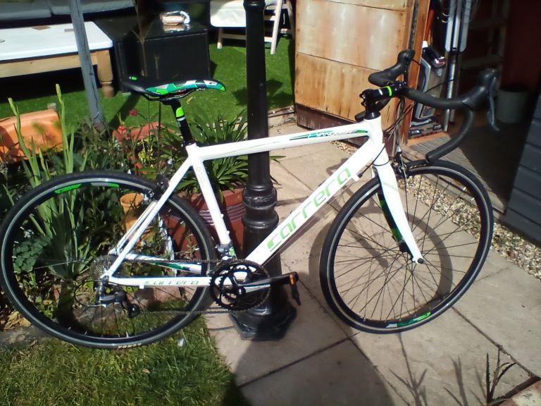 Carrera Road Bike – White and Green, Good Condition