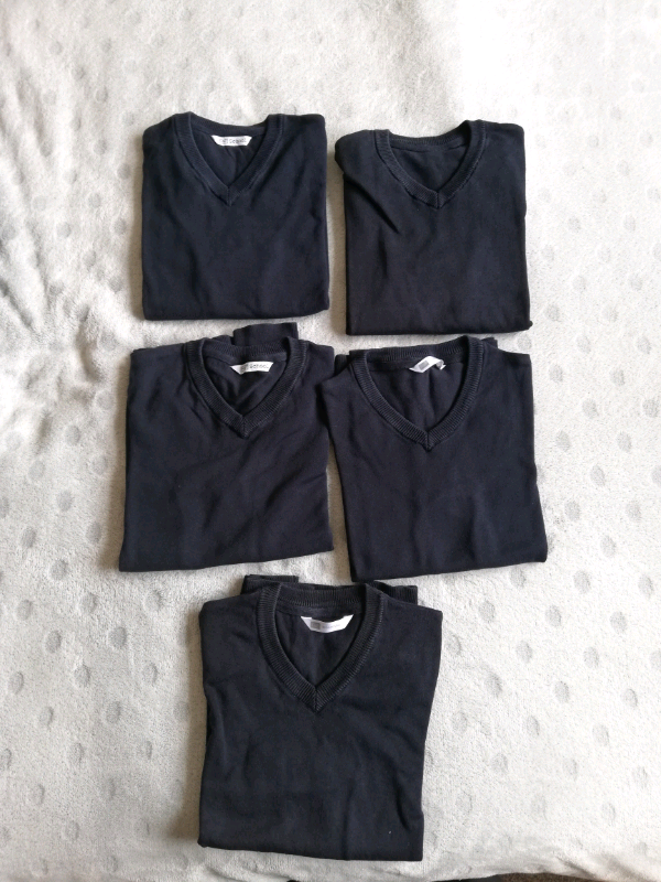 School uniform navy sweaters jumpers x5