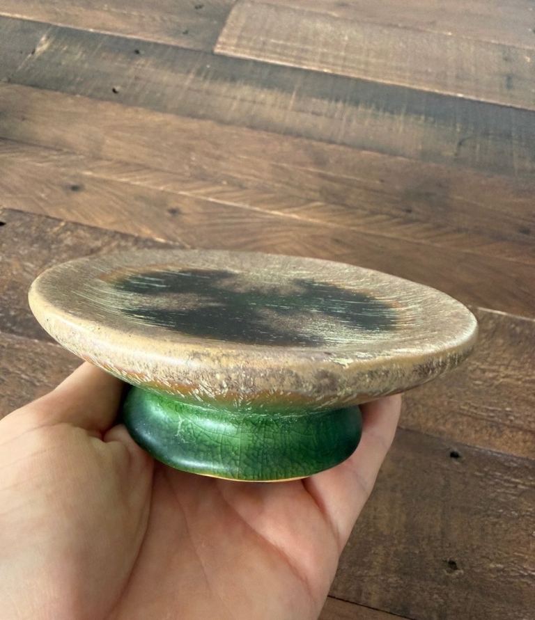 Zara Home Candle Holder Brown and Green 11 cm x 4cm