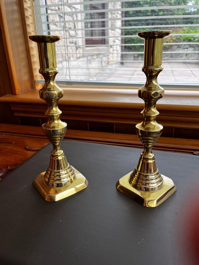 Pair of Brass Candlesticks – Good Condition