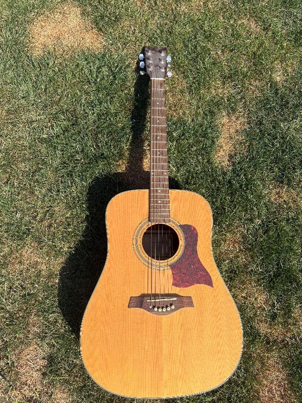 Acoustic Guitar - Light Wood Finish, Good Condition
