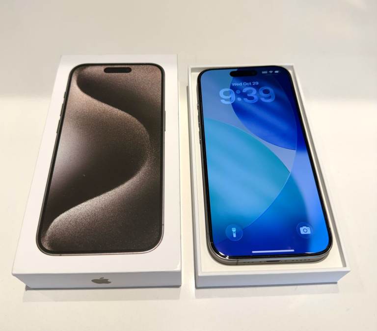 image for Apple iPhone 15 Pro 128GB Natural Titanium (Unlocked) Mint