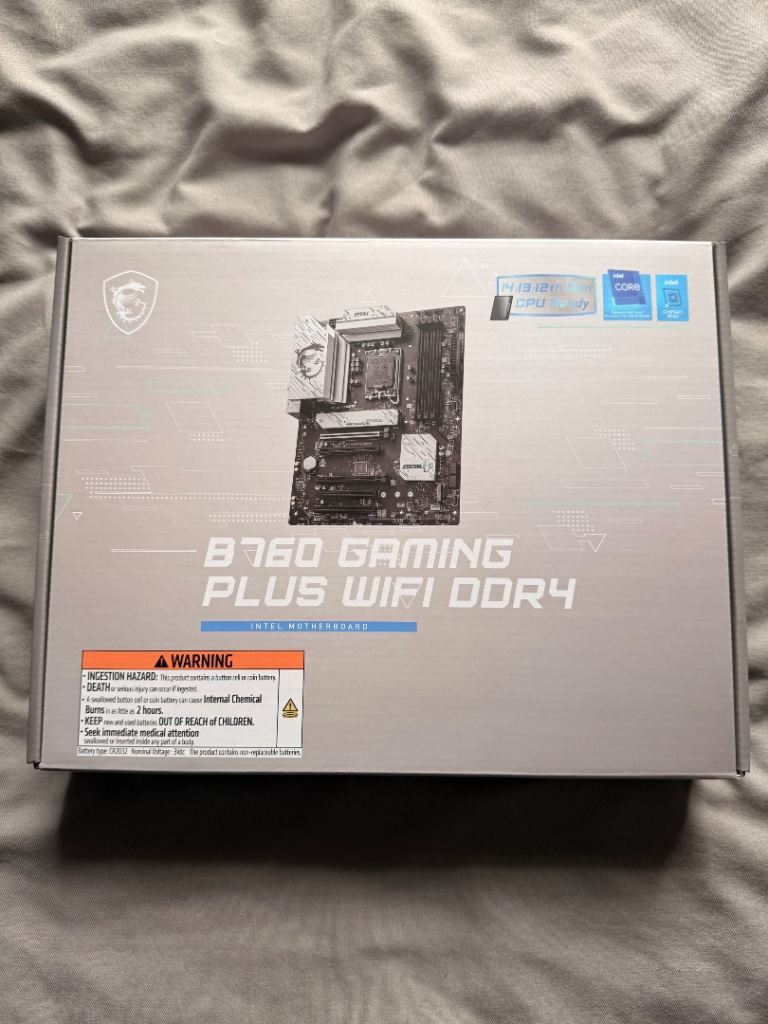 MSI B760 GAMING PLUS WIFI DDR4 Motherboard - Brand New