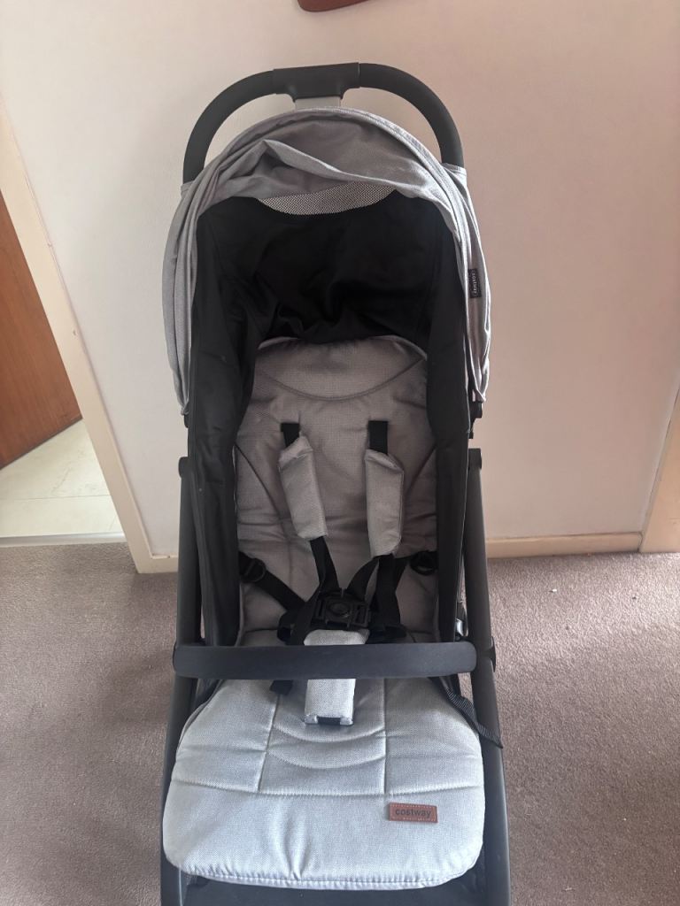 Costway black and grey stroller