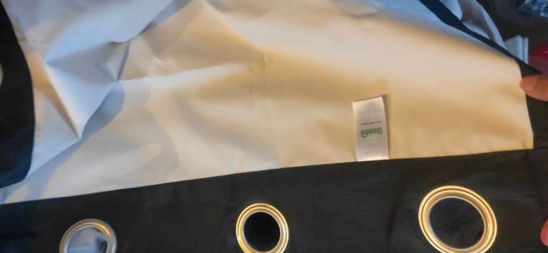 Black eyelet curtains 