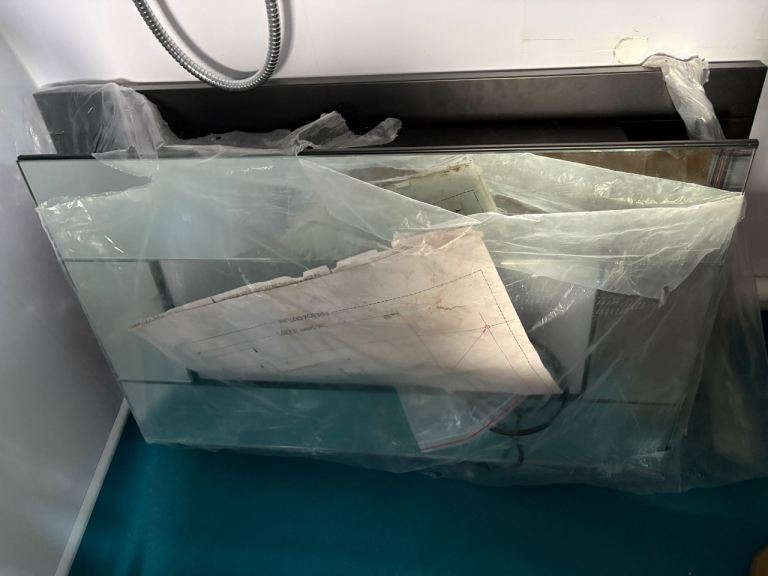 Mirror Glass Electric Fireplace 