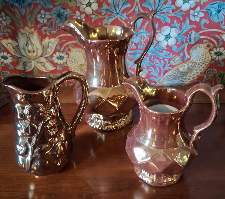 3 LUSTER JUGS.