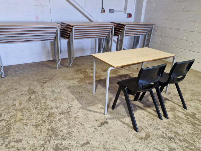 Stackable classroom table and desk (100 available) £30 each