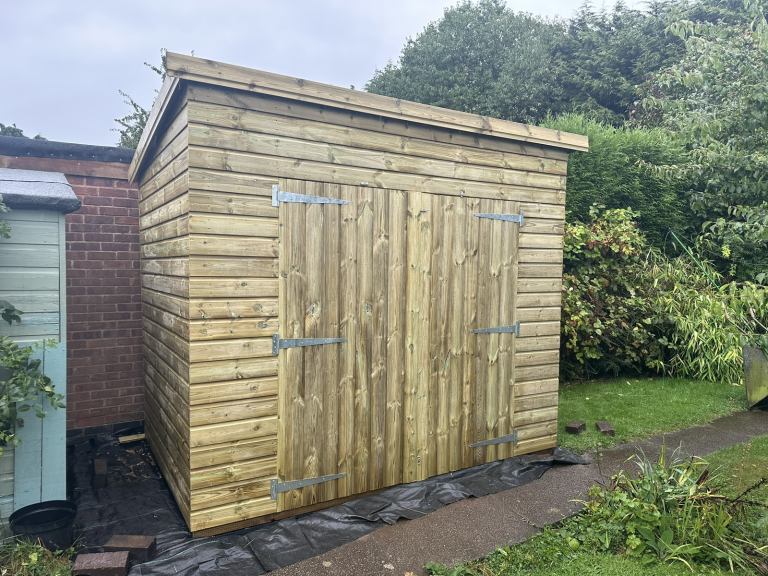 10x8 pent 19mm tanalised 