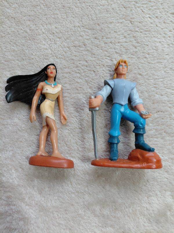 Rare Vintage 1995 Mattel Pocahontas John Smith Figure Toy Model Bundle disney