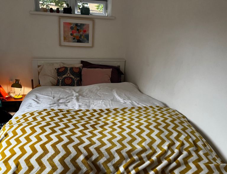 Ikea double bed frame with storage under 