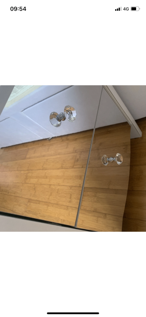 White Crystal Mirrored 3 Piece Bedroom Furniture Wardrobe Drawers Girls Bedroom