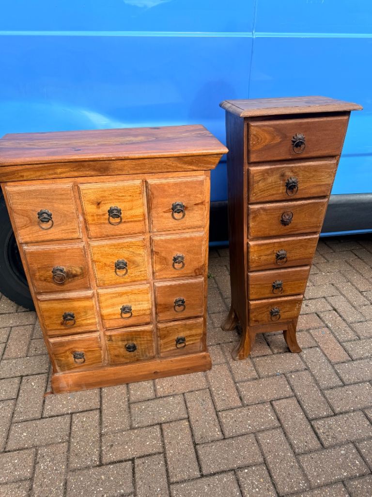 Wooden Chest of Drawers x 2  –