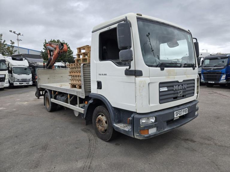 MAN TGL 10.180 2007 (07) 10 TON FLAT C/W REAR MOUNTED ATLAS 65.2 CRANE