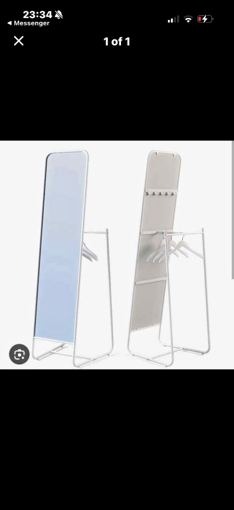 Ikea mirror with hooks etc 