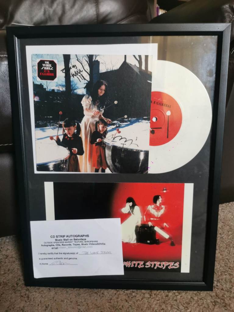 ​🎸 AUTHENTIC RARE The White Stripes - 'My Doorbell' Signed 7" Vinyl Single (Jack & Meg White)