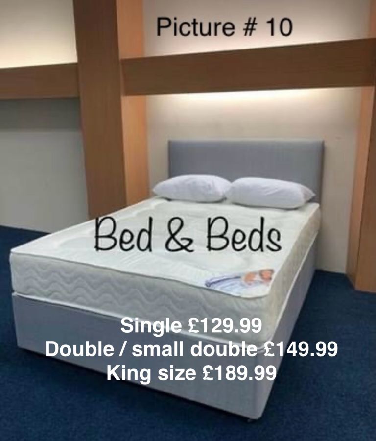 Single Double small double  king size super kingsize bed and beds with mattress headboard frame 