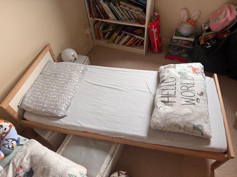Wooden Toddler Bed Frame – Good Condition