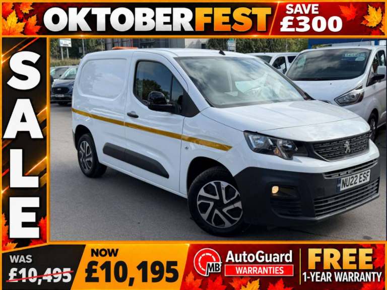 2022 Peugeot Partner 1.5 BlueHDi 1000 Professional Premium Standard Panel Van 5dr Diesel Manual  ...