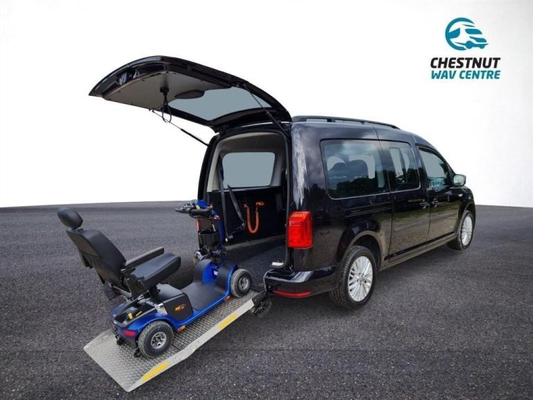 image for VW Caddy Maxi WAV Wheelchair Access Black 5 Seats LWB L2H1 2018 No VAT