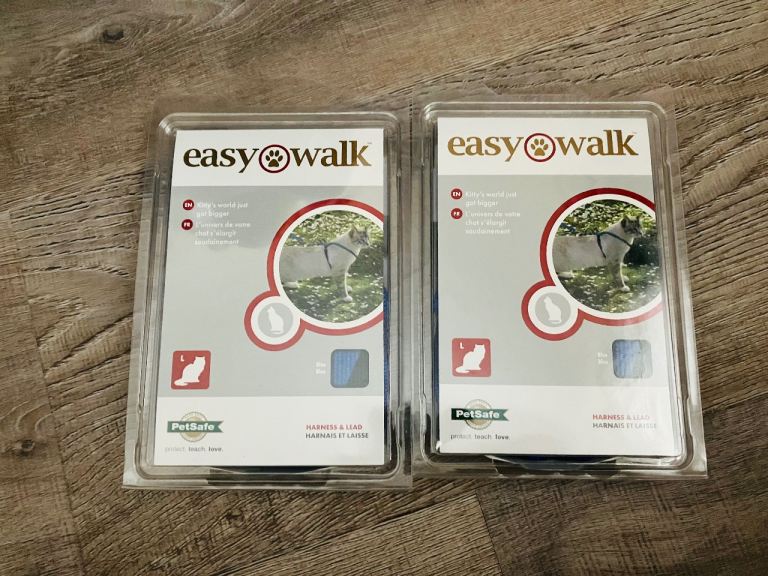 Pet safe Easy walk Large Size blue cat Harness & lead sets NWOT