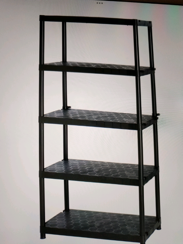 5 tier plastic shelving storage 