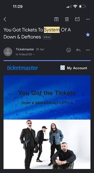 2x system of a down tickets London 15 JULY SOAD