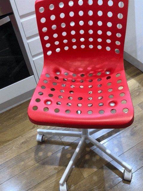 Office chair red adjustable height