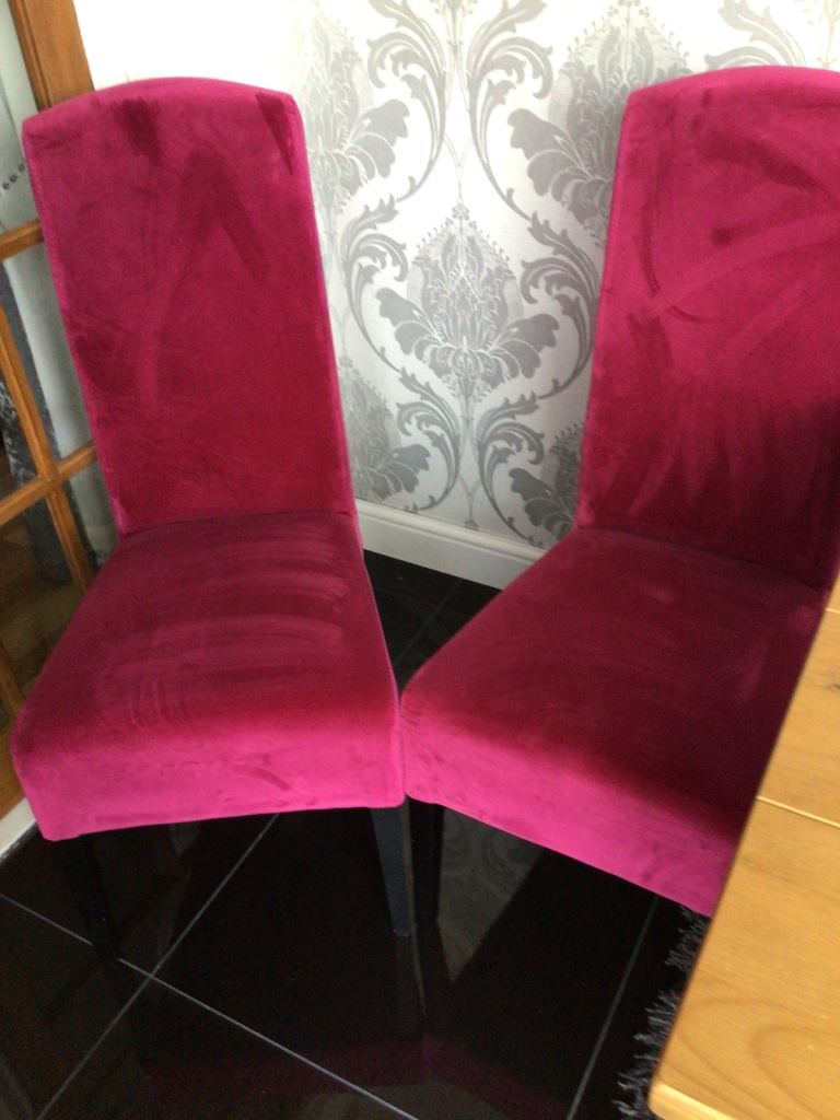 Next cerise dining room chairs
