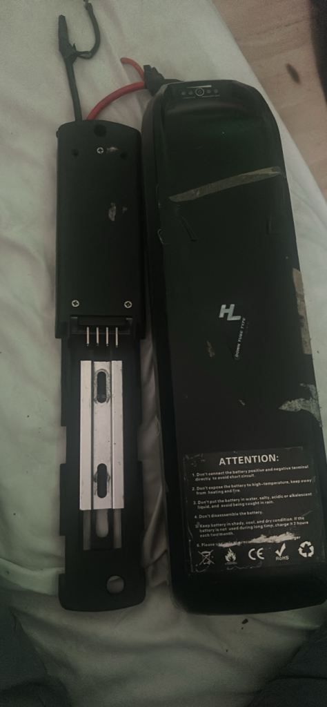 36V 13Ah HL-I E-bike Down Tube Battery & Case