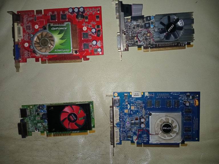 selection of working old graphics cards - pcie 