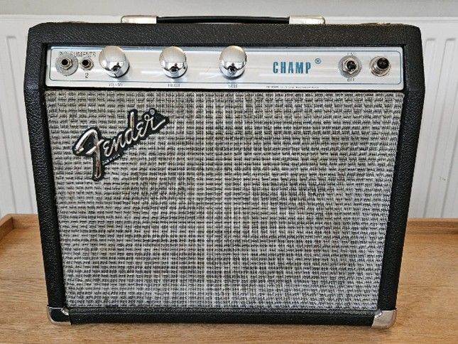 Fender Silverface Champ Combo Guitar Amp  - Circa 1974 