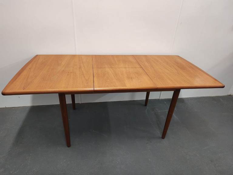 Vintage mid century teak extendable dining table