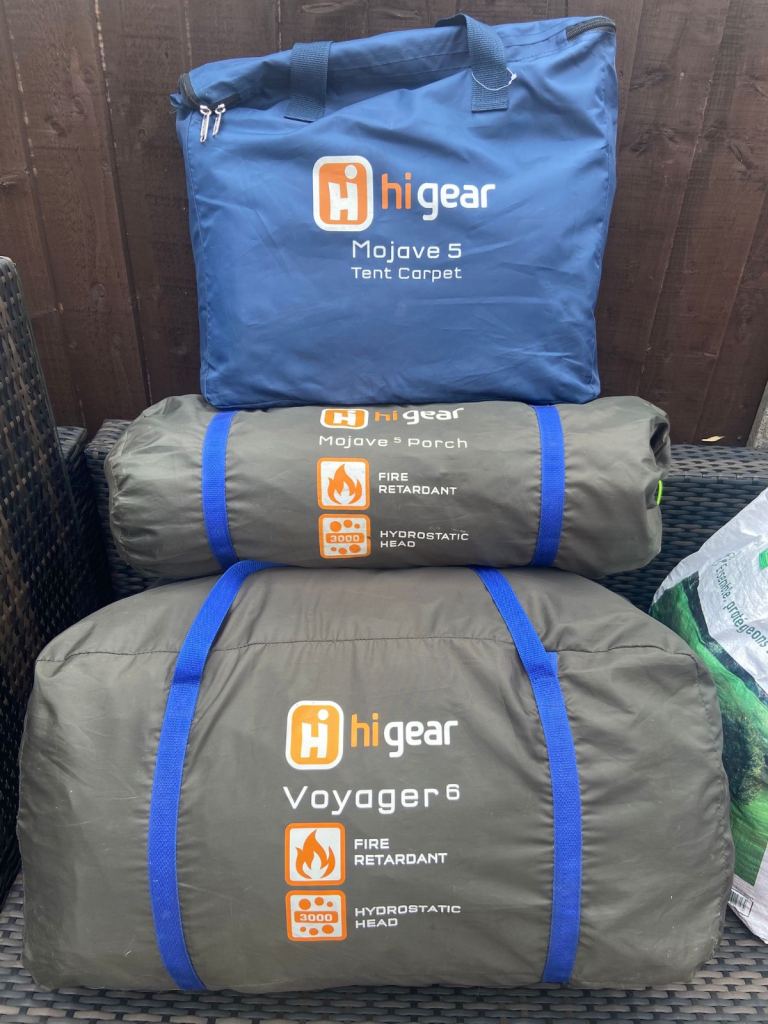Hi Gear Voyager 6 Tent includes Mojave Porch plus carpet and groundsheets