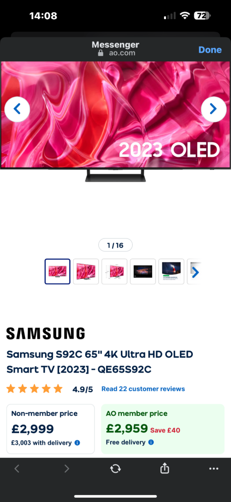 Samsung smart oled tv