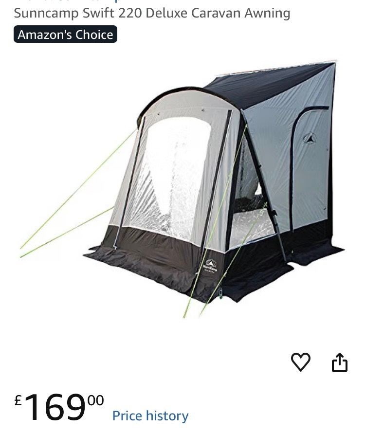 Sunncamp Swift Deluxe 220 Caravan Awning RRP £169