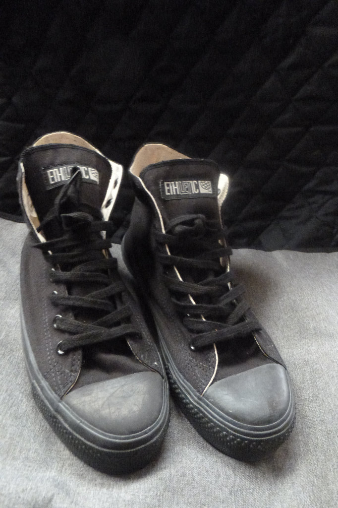 Ethletic Converse type Trainer Shoe Daps Black Organic Fairtrade Vegan Size7/41 2available-38onoeach