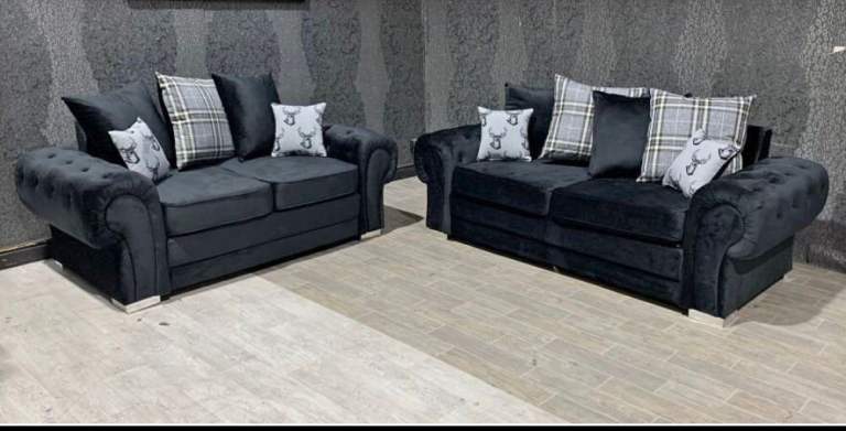 Stylish Verona 3 2 Seater Sofa L Shape Sofa With Cushion 