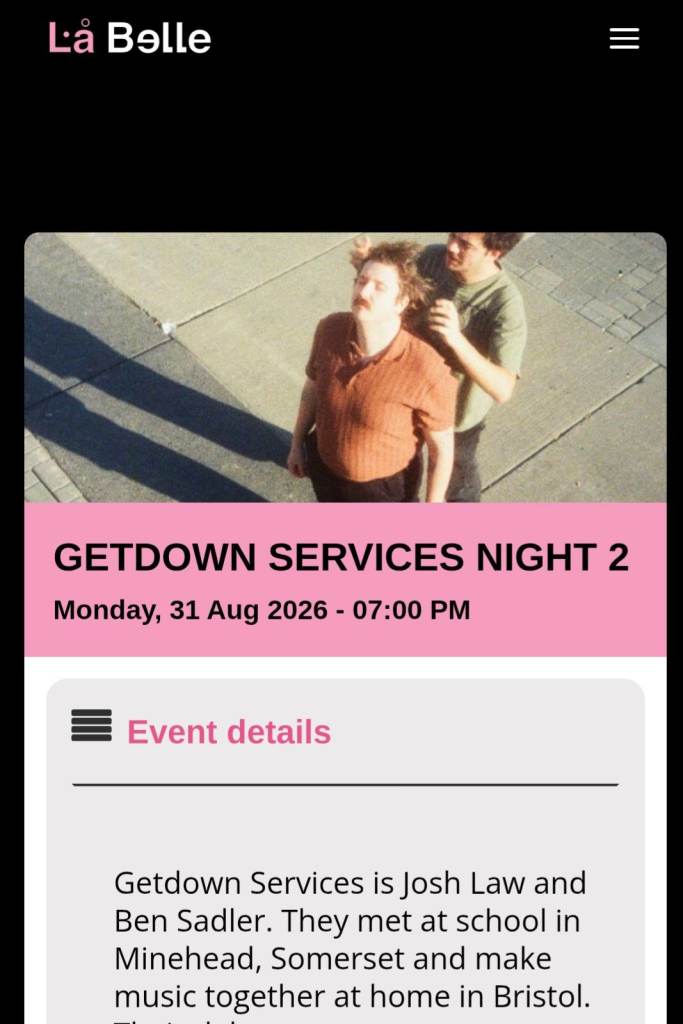 Getdown Services Monday 31st
