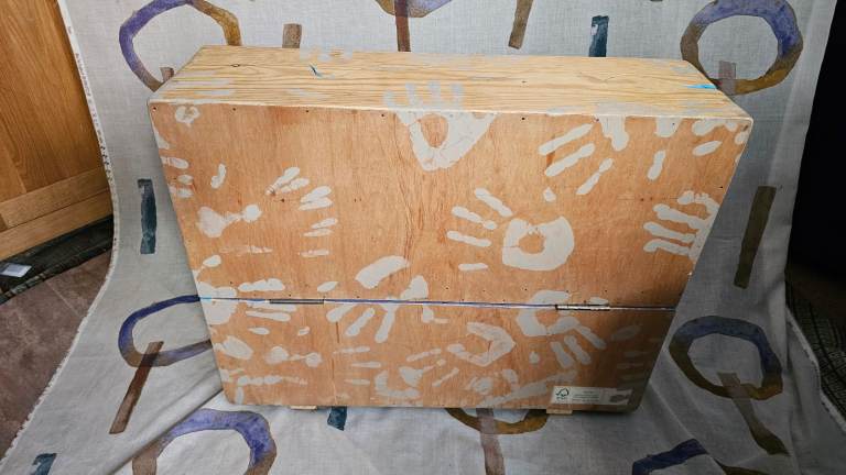 Great funky box versatile use: toys/ tools/ display on craft stalls/ handmade with love