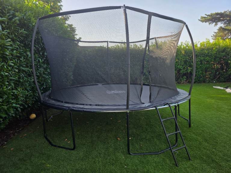 Zero Gravity 14ft Trampoline with Safety Enclosure – Good Condition