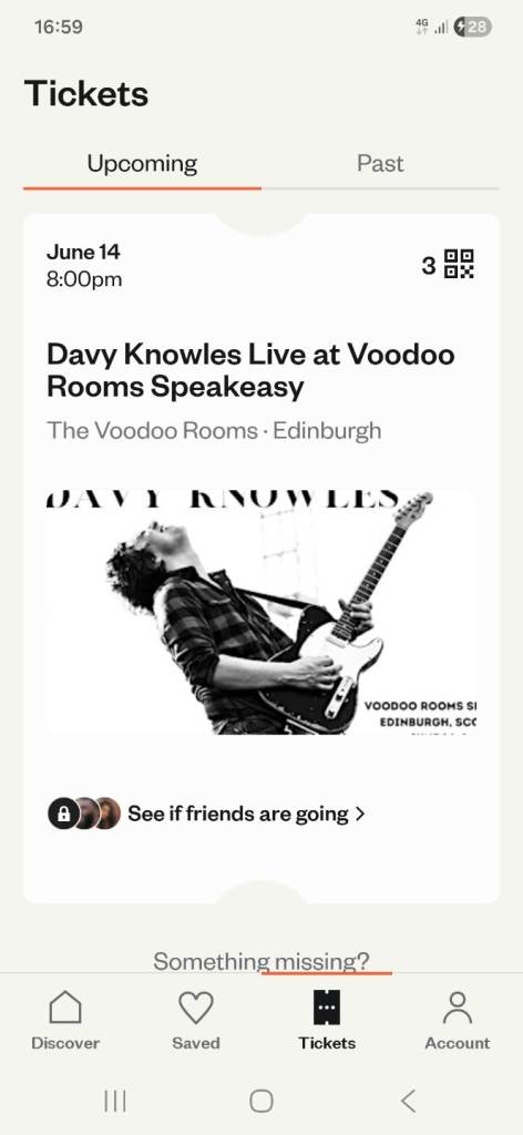 Davey Knowles, Voodoo Rooms, Edinburgh, Sunday 14th June