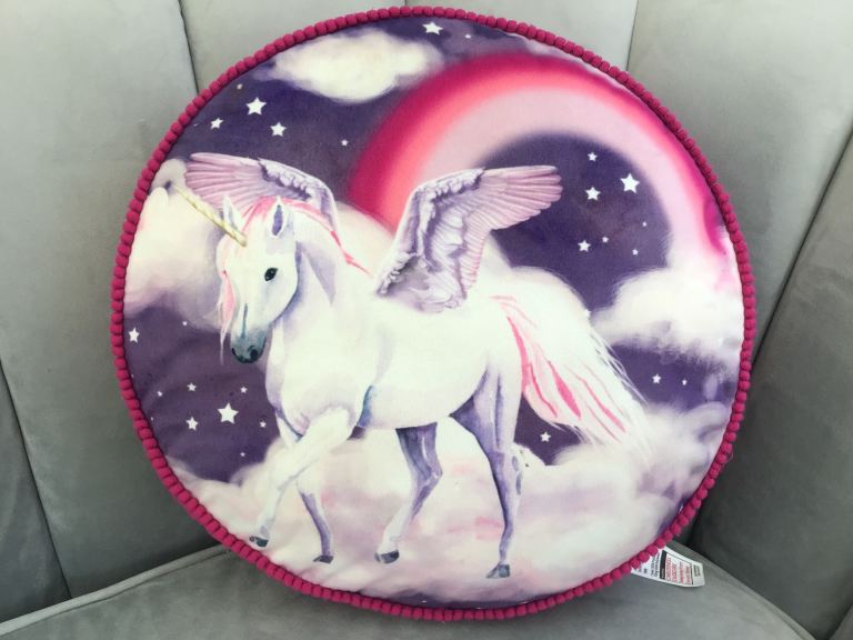Brand New ‘George Home’ Round Pegasus Unicorn Cushion