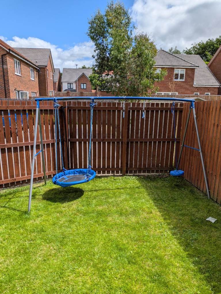 Garden Swing Set – Blue, Good Condition