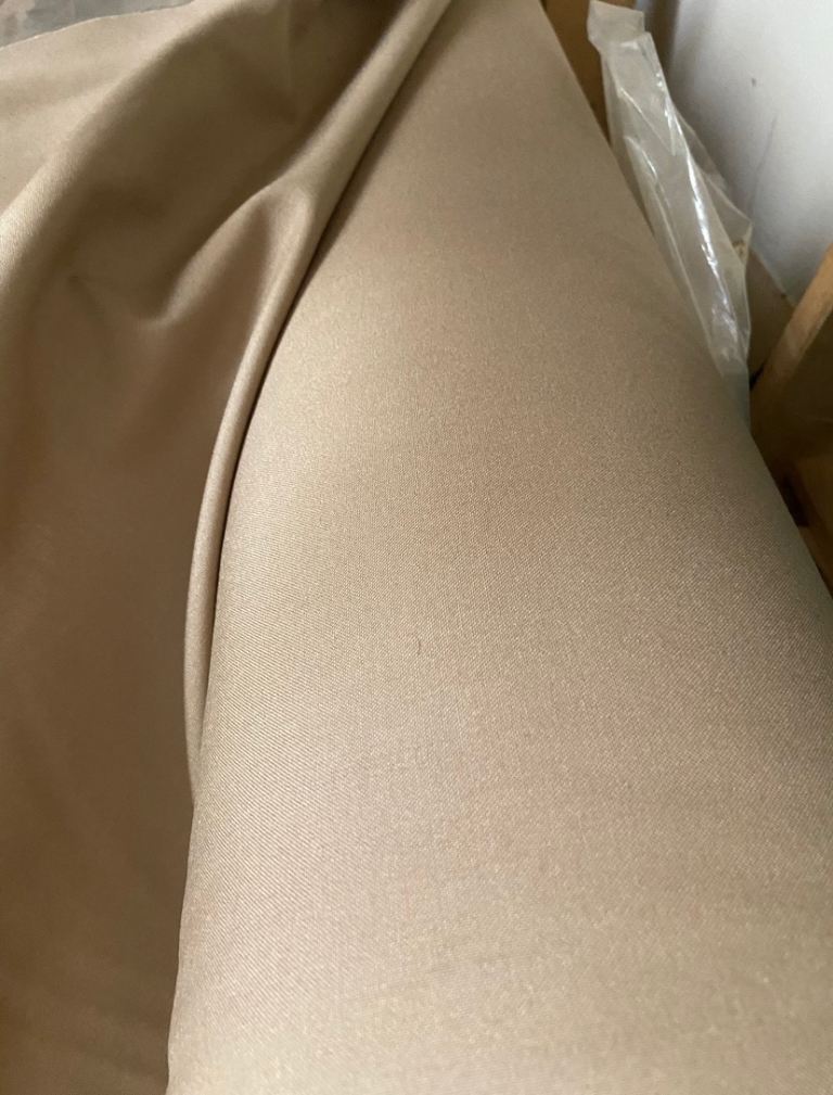 Nomex TF 064 fabric in the colour sand 74m Large Roll of Beige Fabric – New Condition