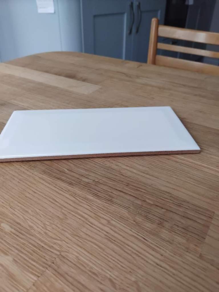 10x20cm White Metro Bathroom Tiles x 25