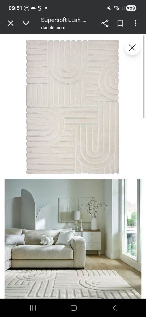 Cream rug 160 x230