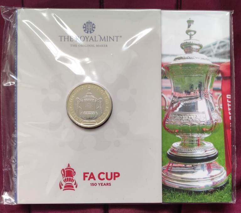 2 pound 2022 FA CUP Royal Mint coin pack,BUNC