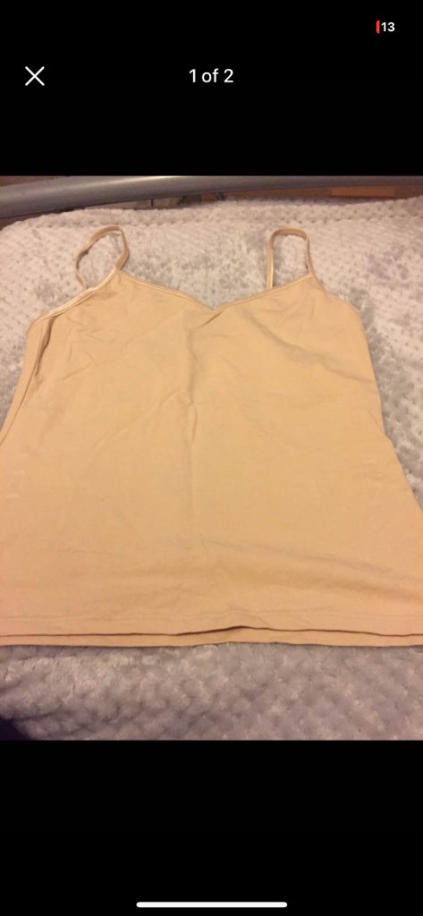 (331) BHS nude camisole top, size 14