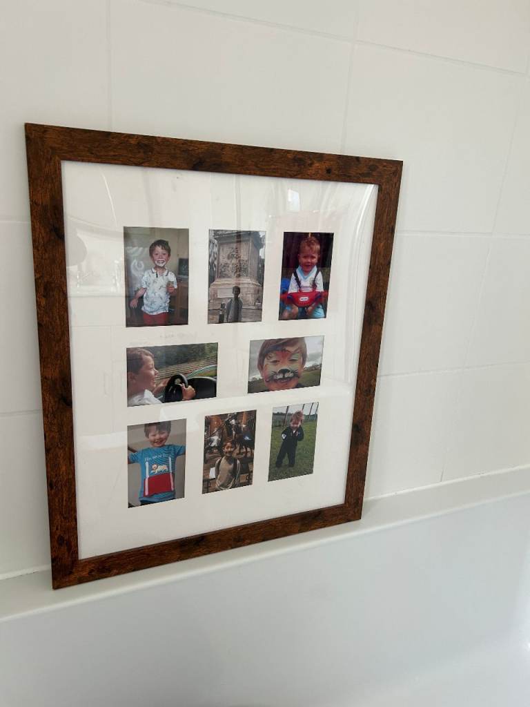  PHOTO FRAME (COLLAGE) 58X68 CM FOR 8 PHOTOS DARK WOOD-LOOK VENEER
